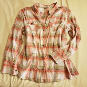 1x CJ Banks plaid long sleeve shirt